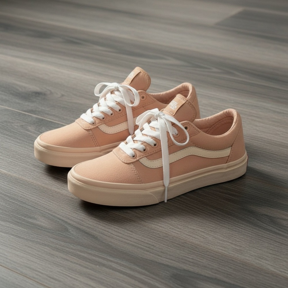 Vans Old Skool Low-Top Sneakers – Pink/Blush Canvas (Women’s 4 / Youth 5.5)